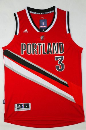 Maillot De Basket Portland Trail Blazers C.J. McCollum 3 Tissus Sportif Fans Edition Rouge
